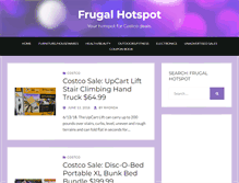 Tablet Screenshot of frugalhotspot.com